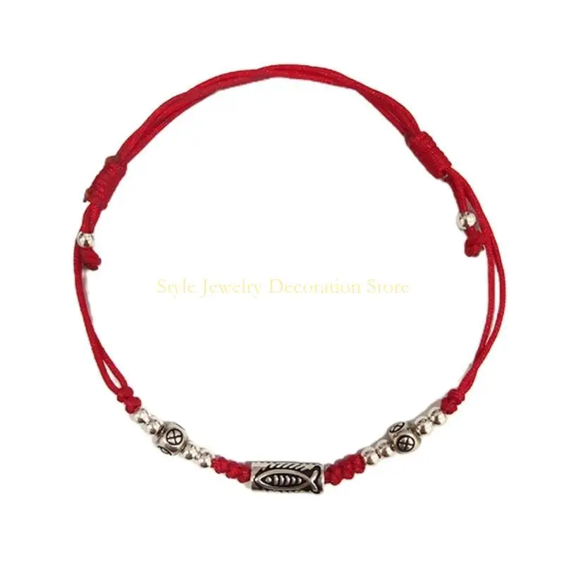 D46e tejido colorido string brazal handmade kois peces accesorio para amigo