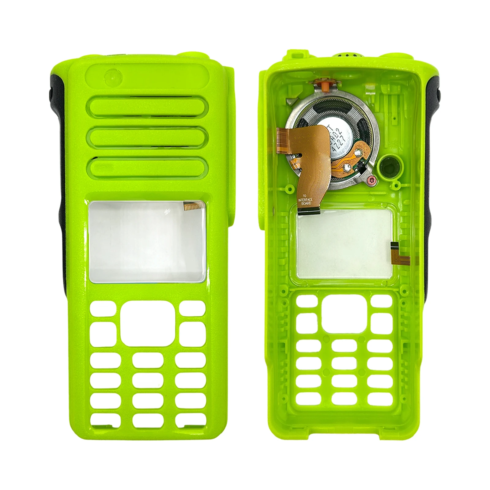 Walkie Talkie เปลี่ยนกรณีซ่อมชุดลําโพง + ไมโครโฟนสําหรับ DGP8550e XPR7550e XIR P8668i Two Way วิทยุสีเขียว