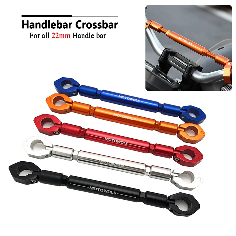 

Universal 22mm Handlebars Motorcycle Aluminium Alloy Strengthen Handlebar Balance Crossbar For Suzuki For Yamaha For Honda