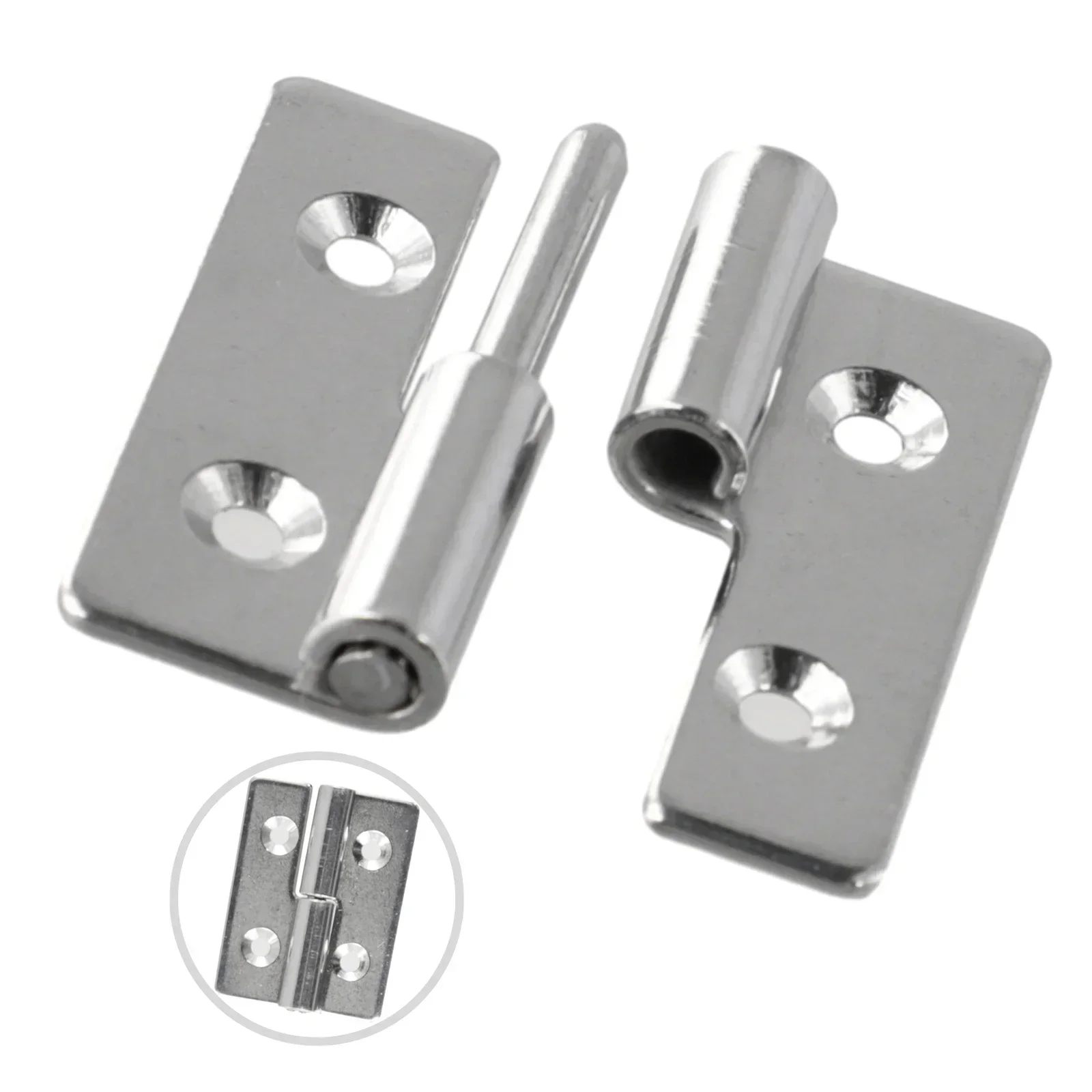 1pc 1Detachable 1Hinge 1Slip Joint Flag Lift Off Detachable Stainless Steel Door Hinge For Cabinets Wardrobes Doors