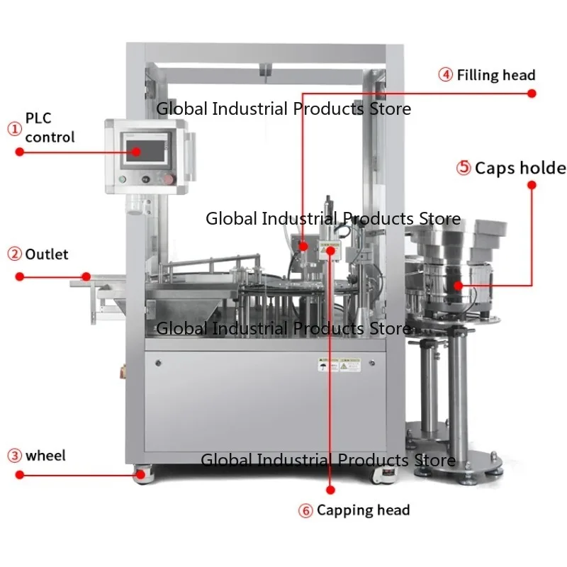 High Speed Automatic Vial Filling And Capping Machine for Liquid & Powder 1ml-10ml Customizable Pharmaceutical Industry Solution