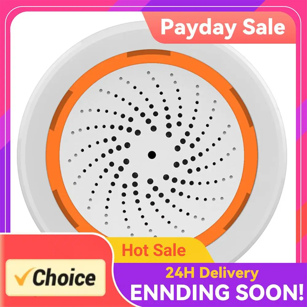 

USB-сенсор звука и света Tuya Zigbee, сирена, звуковая и световая сигнализация 90 дБ, дистанционное управление через приложение, система защиты для дома