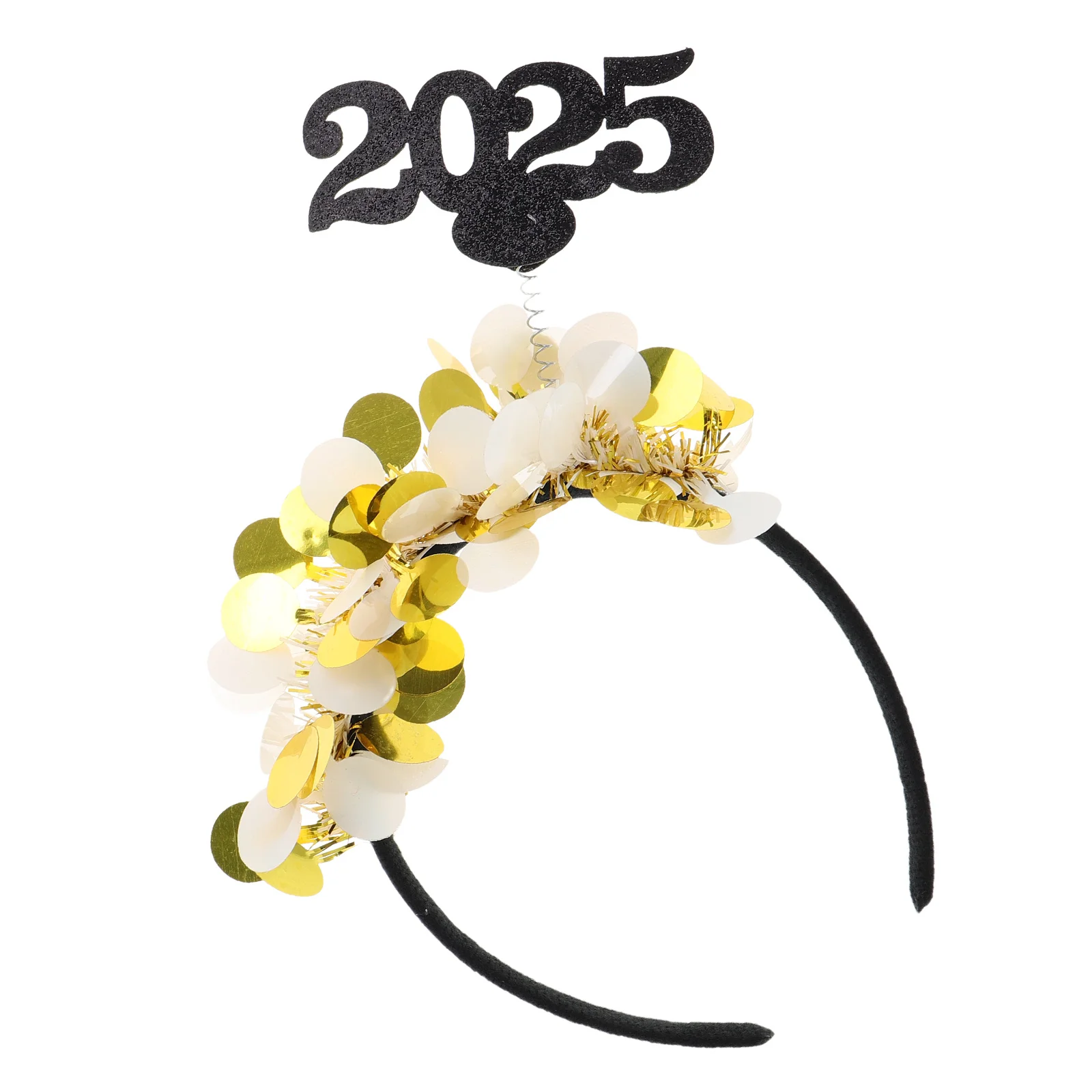 2025 عقال للحفلات مع الترتر اللامع إكسسوار شعر أنيق للعام الجديد للنساء والفتيات الاحتفالات ليلة التخرج