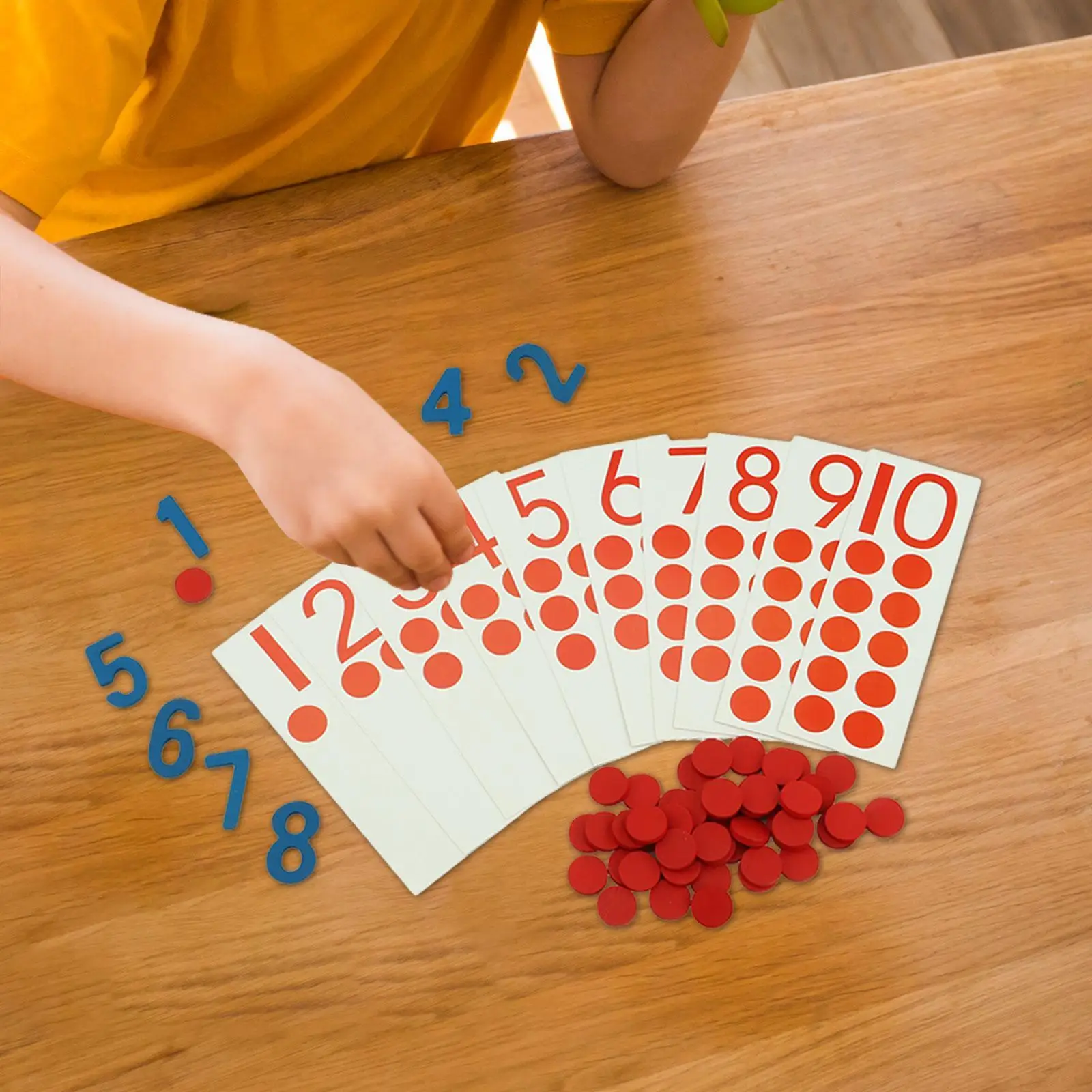 Math Learning Cards Manipulatives Games Tools Early Learning Counting Toys Math Games for Ages 3-5 Kids Boys Girls Toddlers Gift