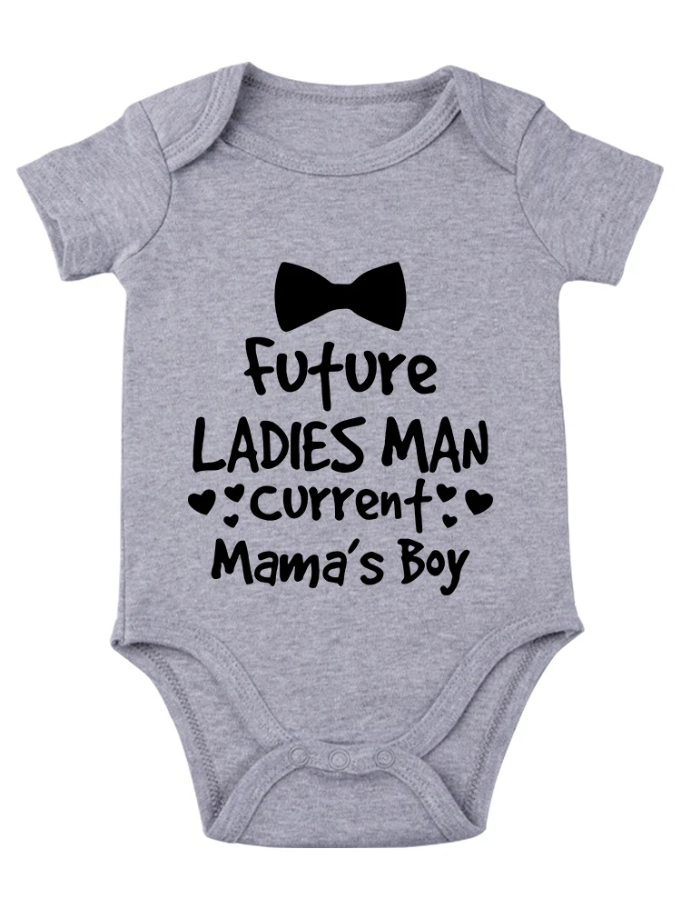 Future Ladies Man, Current Mama's Boy Baby Bodysuit Funny Baby onesie Cute Newborn Adorable Clothing Boys