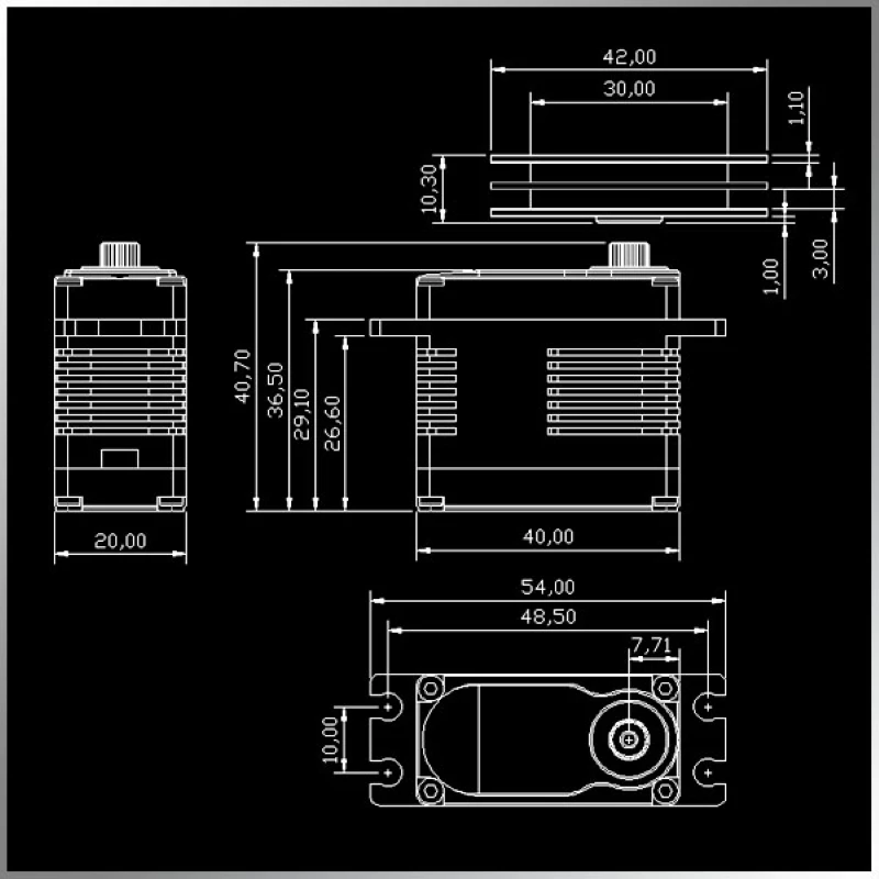 KINGMAX SW01CS Steel Gear 18KG Coreless Motor Programmable Digital Standard Sail Winch Servo for Competitions