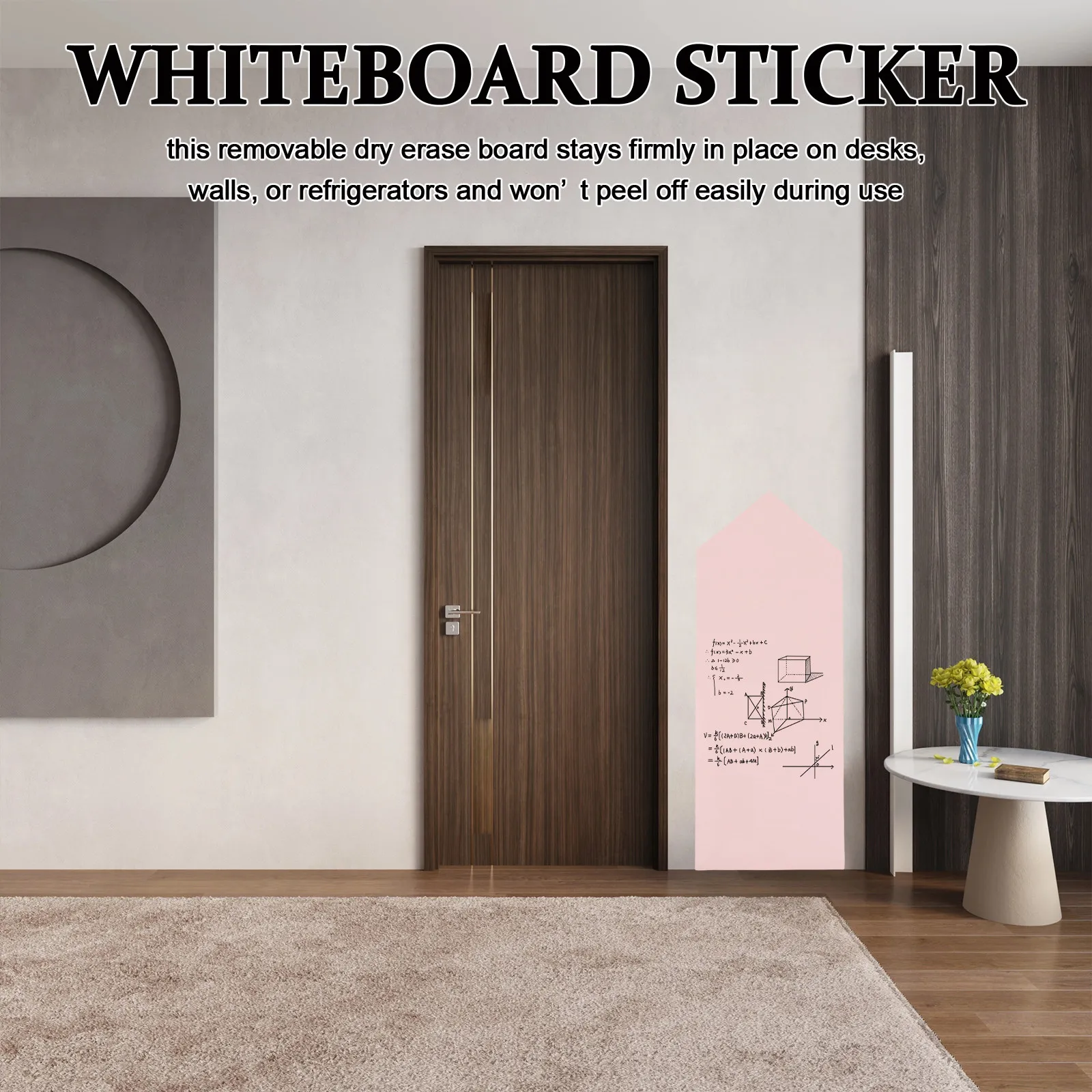 Dry Erase Whiteboard Pencil Shape Sticker 39.7 X 16 Easy Peel Stick Removable Adhesive Whiteboard for Home Office School Memo