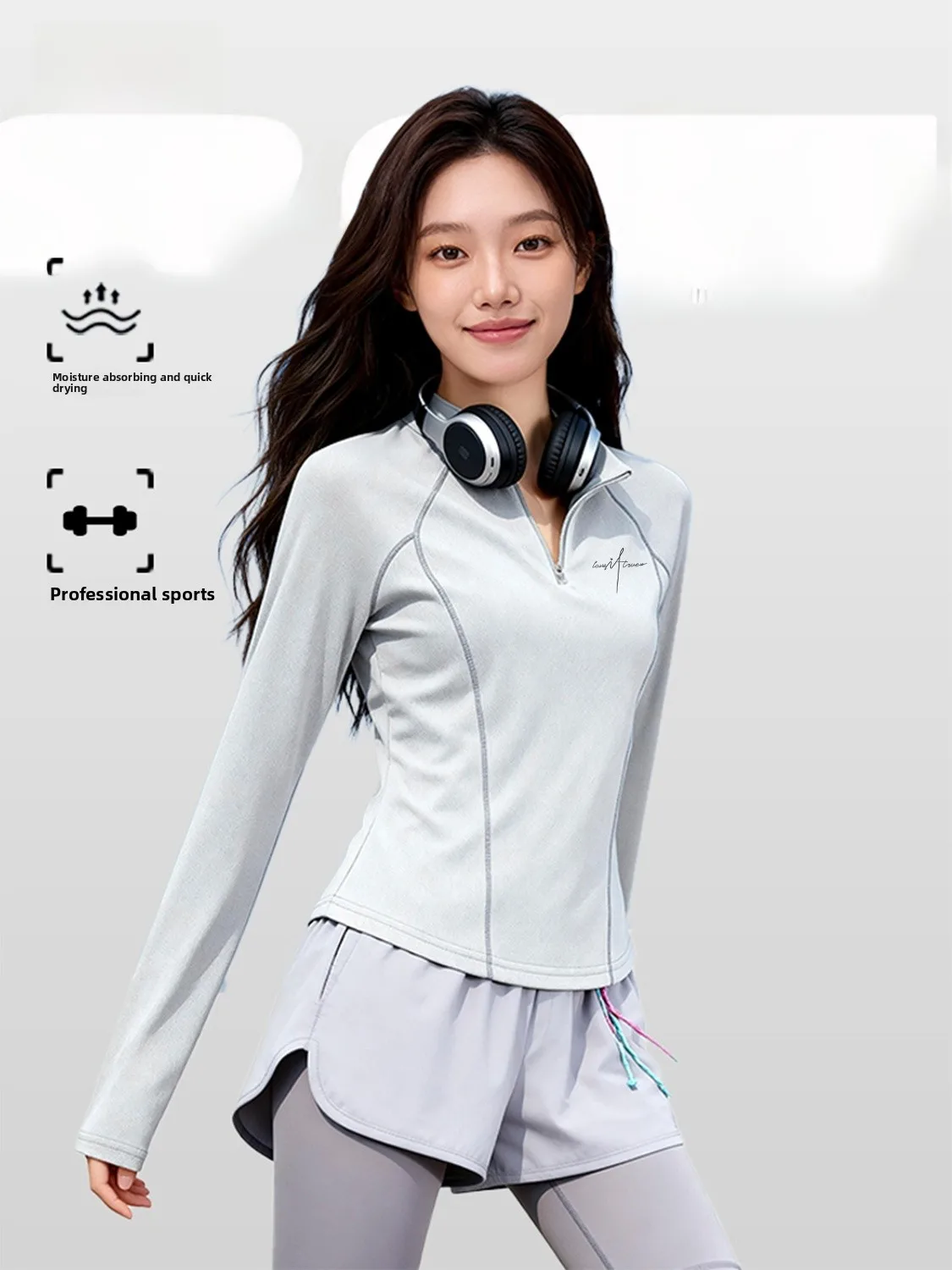 

Женская быстросохнущая футболка с длинным рукавом для активного отдыха, бега, скалолазания, спорта, весенняя, с открытым передом, облегающая, из полиэфирного волокна