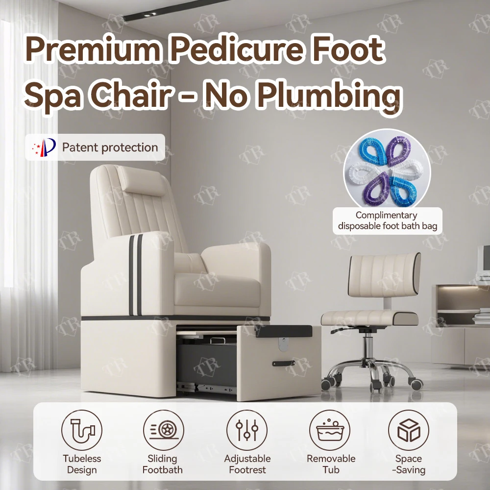 Turri Mordern Nail Station Luxury No Plumbing Pipeless Pedicure Foot Spa Chair Without Plumbing Pedicure Foot Spa Chair Pipeless