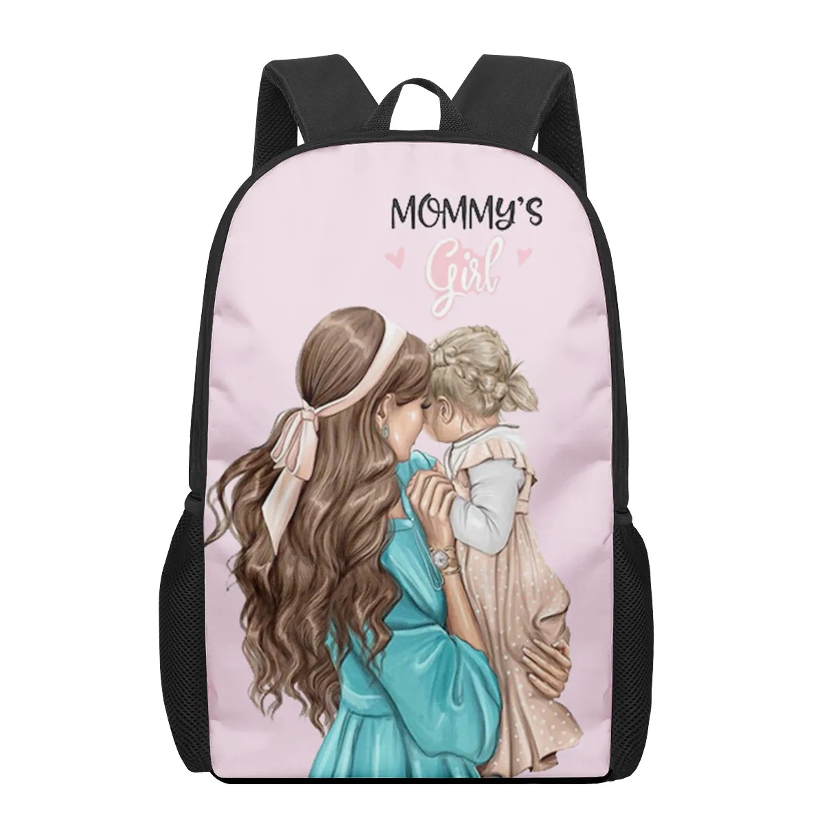 Girl Super Mom Baby Print School Backpack for Boys Girls Kids Book Bag Teenager Student Casual Shoulder Bags Laptop Backpack