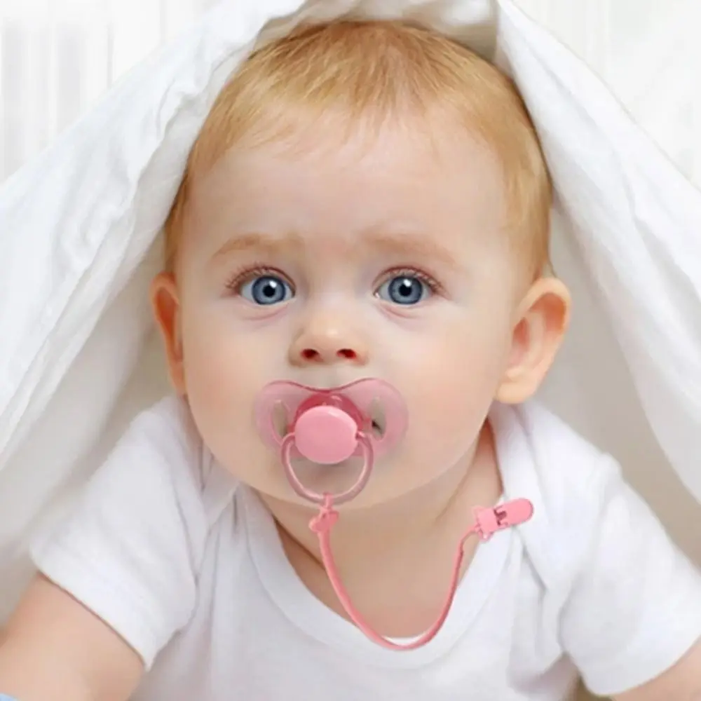 Silicone Pacifier Holder Clip BPA Free Anti-lost Baby Pacifier Chain Adjustable Food-grade Baby Teething Toys Strap Infant