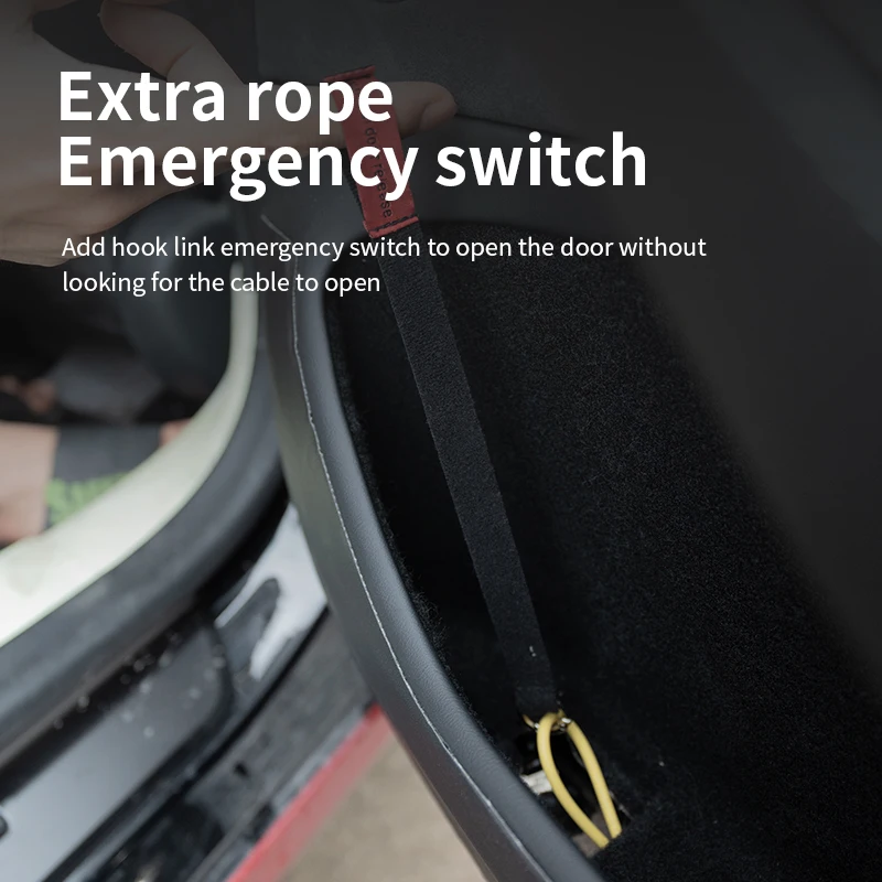 For Tesla Model 3 Y Car Door Emergency Handle Extended Manual Door Release Emergency Safety Pull Rope Emergency Puller Button