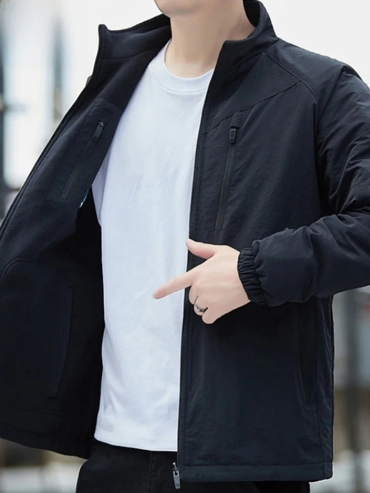 

Высококачественная мужская повседневная куртка для активного отдыха Jaet Paul, новая модель весна-осень, двусторонняя, водонепроницаемая, стильная, из полиэстера...