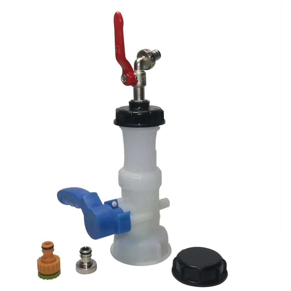 

1Pcs IBC Butterfly Valve Extension Pipe Faucet Set 1/2" Faucet Adapter Cap Extension Tube 2" Butterfly Valve Universal Nipple