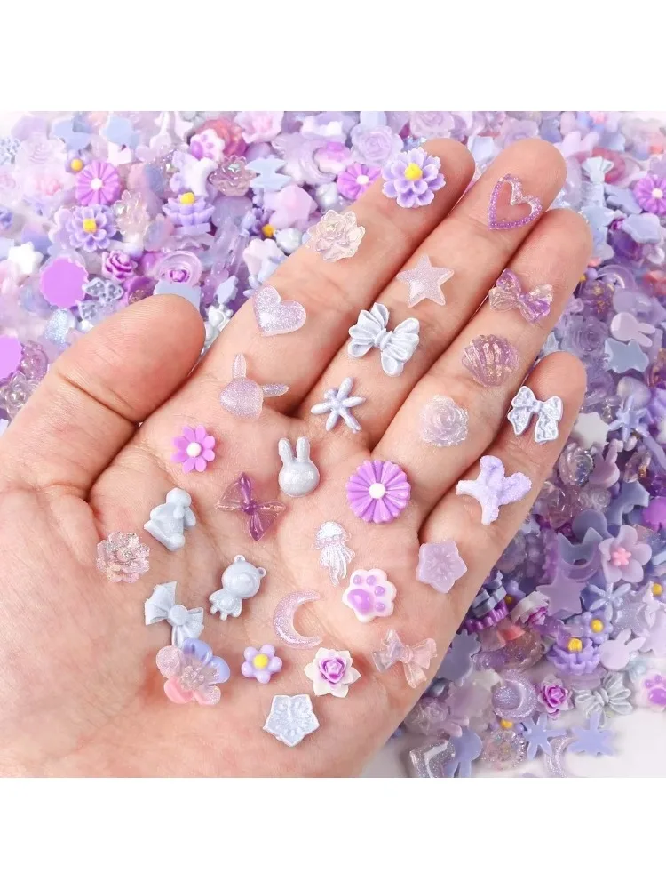 10g świecąca żywica kryształowa kokardka miłość niedźwiedź Multishape paznokci Rhinestone DIY Nail Art naszyjnik bransoletka dekoracyjne akcesoria damskie — zdjęcie 2