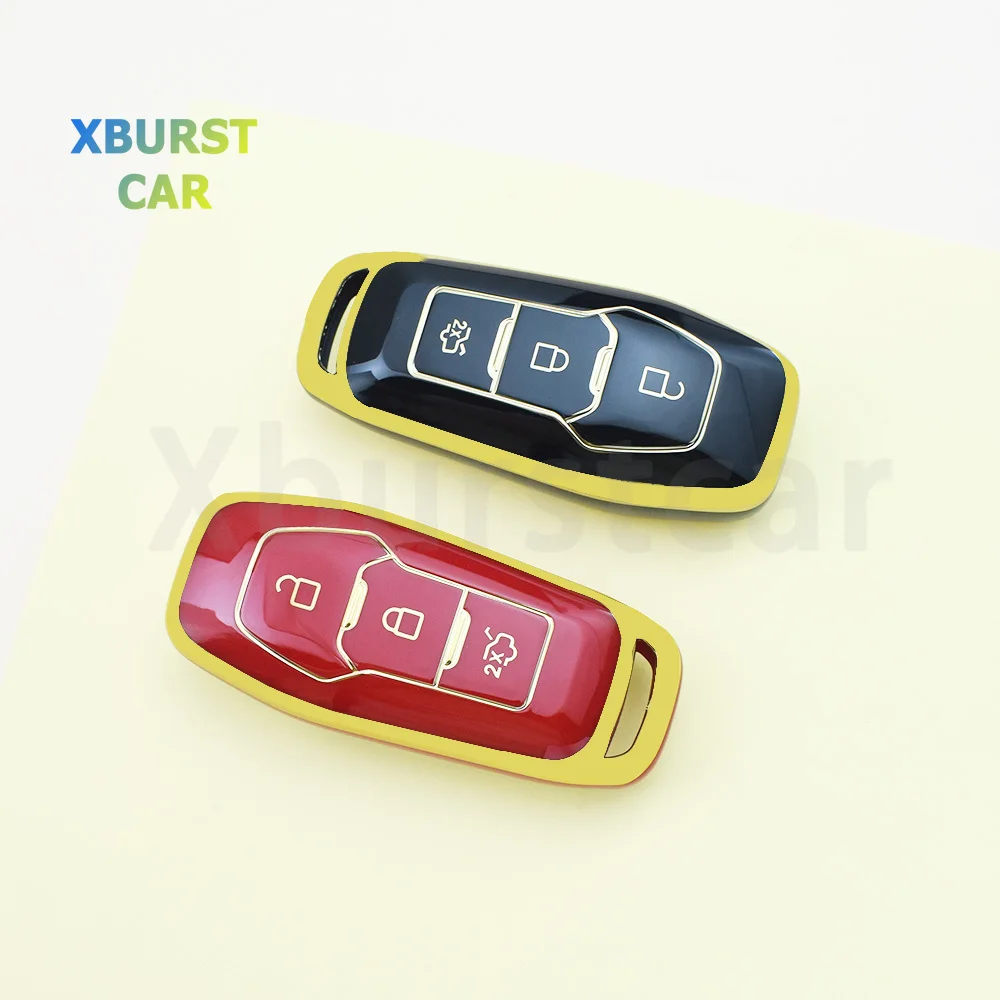 For Ford Mustang Explorer Edge Fusion F150 Mondeo TPU Auto Car Remote Key Case Cover Bag Shell Holder Keyless Accessories