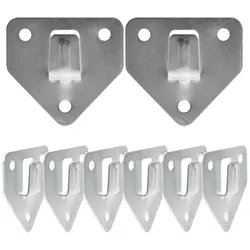 8pcs Wall Mount Hook Heavy Duty Metal Bracket Durable Practical Easy Install Bracket Holder Hanging Piece Iron Mounting Hooks