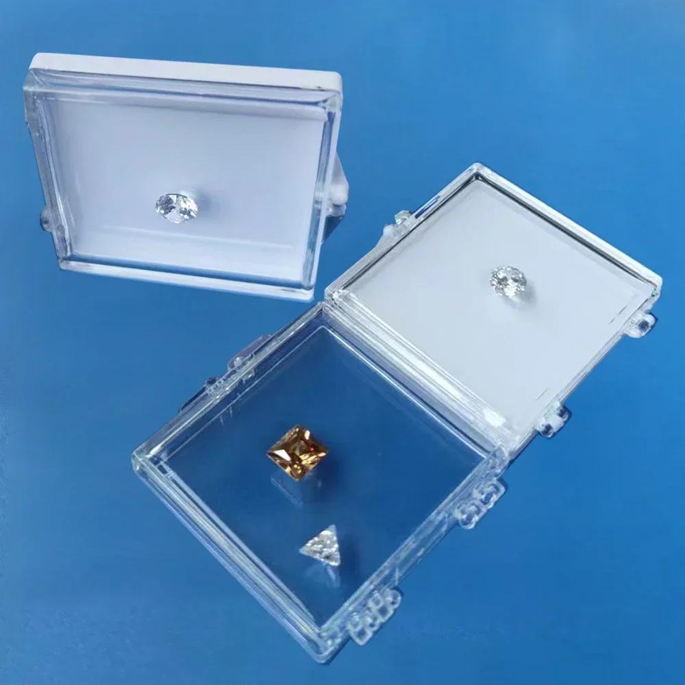 Loose Diamond Jewelry Display Box Gems Stone Storage Organizer Sticky Rhinestone Showcase Gemstone Packaging Box Gem Gift Box