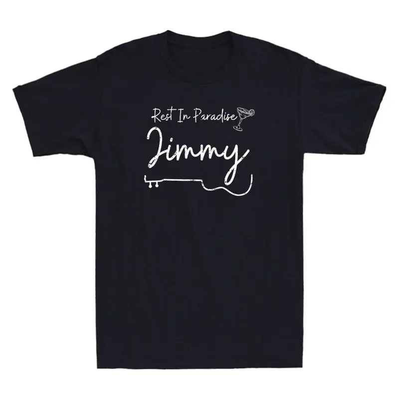 Rest In Paradise Jimmy Music Guitar Margarita Funny Quote Vintage Men'S T Shirt