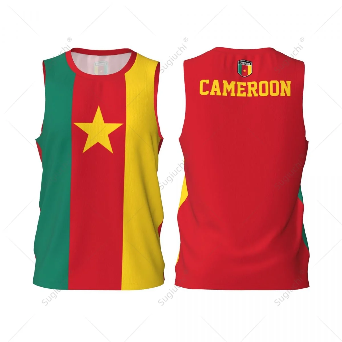 Cameroon Flag Men Basketball Sports Jersey Running Fitness Multifunction Sleeveless tshirt Exclusive Custom Name Nunber