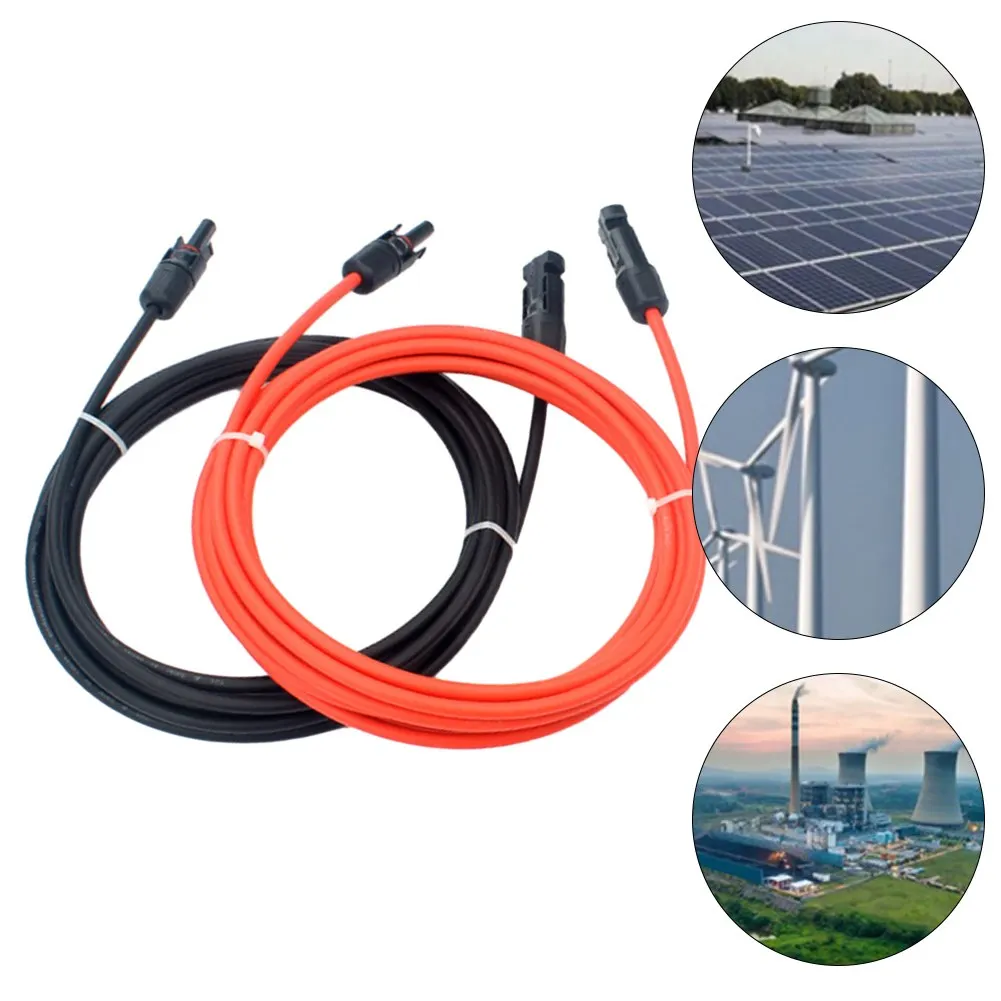 Black Solar Cable Adapter Solar Panel 2.5/4mm² High Conductivity Home Decoration Speciality Tinned Oxygen-free