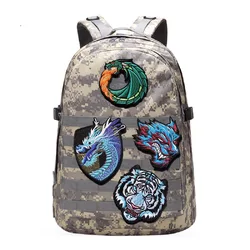 New Animal Series Armband Jungle Tiger Morale Badge Embroidery Sticker Direwolf with Backpack Hook Loop Patches for Clothing