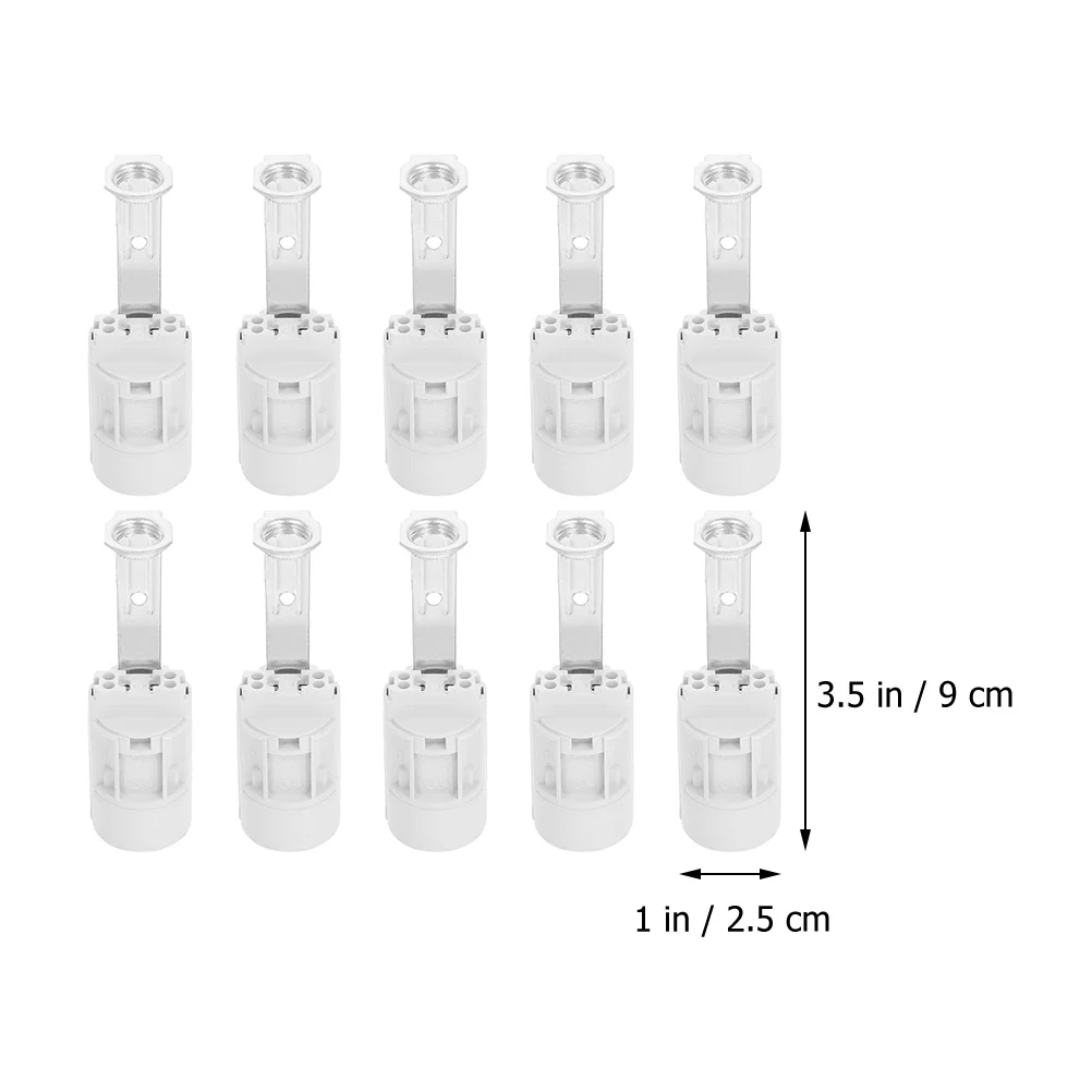 10 Pcs Converter Hose Lamp Holder Candelabras Operated Pendant Light Zinc Alloy Bulb Extender Socket Replacement