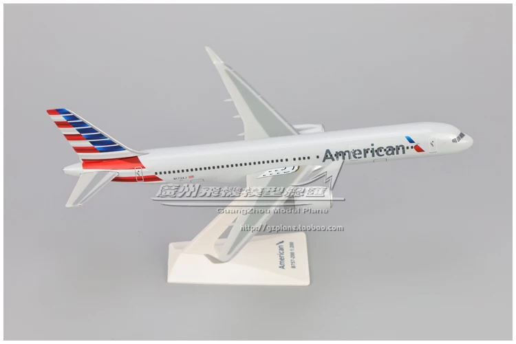 New 23cm American Airlines American Boeing B757-200 N172AJ Plastic Assembled Aircraft Model Plane Model for Collector