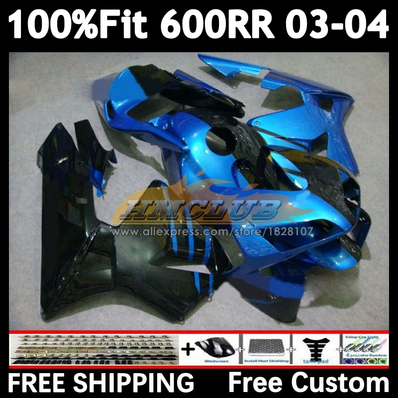 OEM Fairing For HONDA CBR 600 CC 600RR 600F5 600CC F5 58No.110 blue stock CBR600 RR CBR600RR 03 04 CBR600F5 2003 2004 Injection