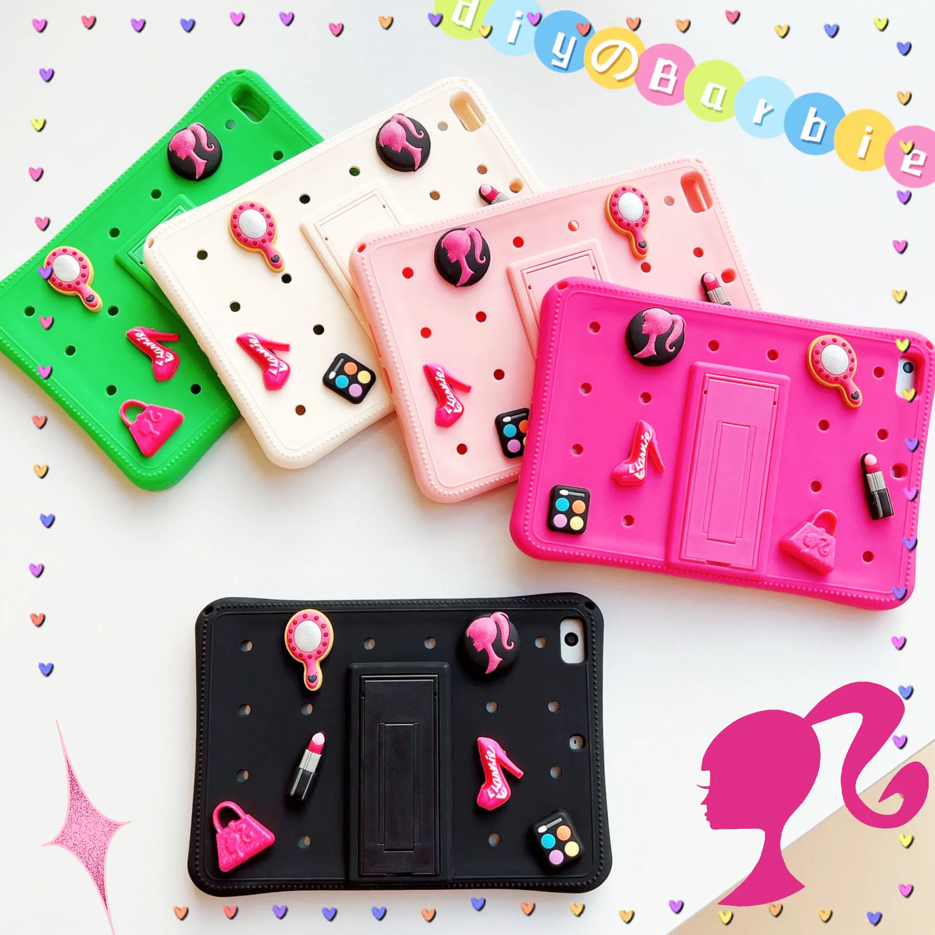 

Barbie Ipad Protective Case Kawaii Diy Cover Trendy Tablet Computer Shell 10.2 Inch Lovely Girls Kids Gift Cute Stylish Fashion