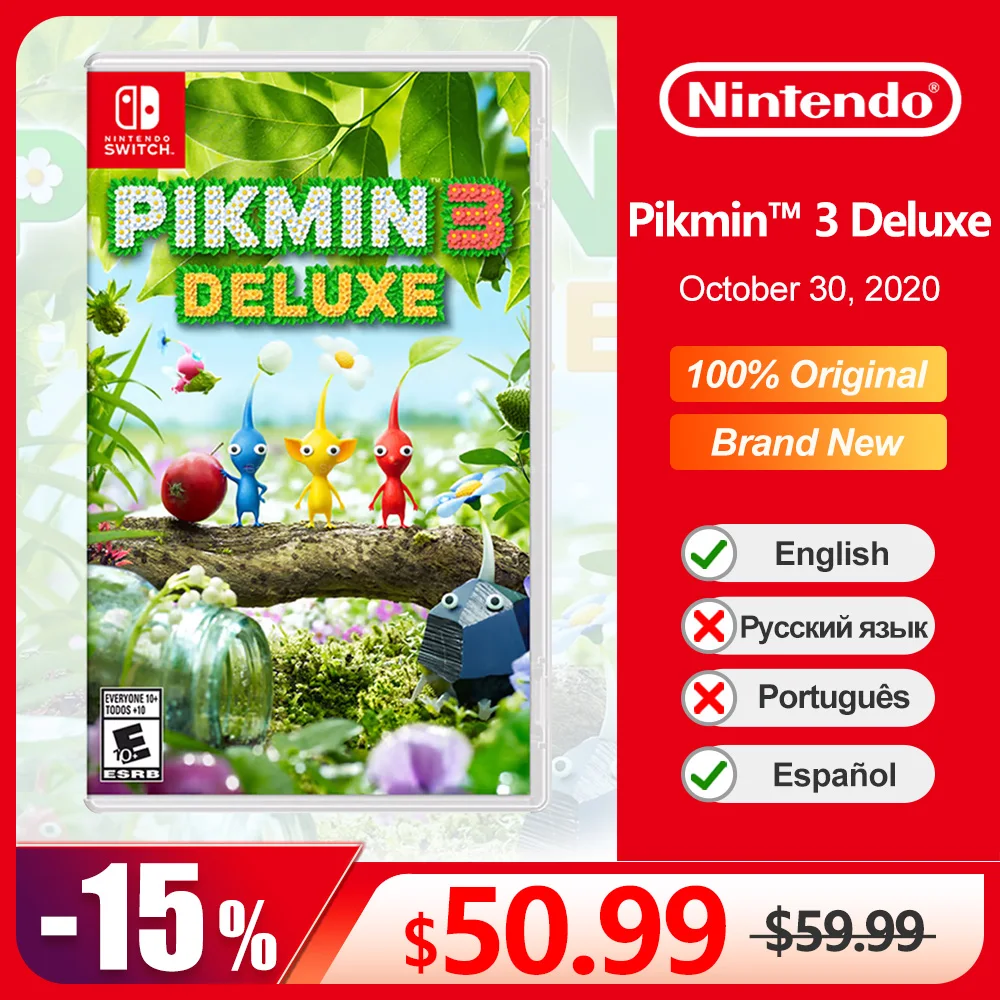 

Pikmin3 Deluxe Nintendo Switch Game Deals 100% New and Original Physical Game Card Support 1-2 Players for Nintendo Switch