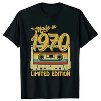 Graphic Birthday Gift Short Sleeved 54 Years Old Born in 1970 Shirt 54th Birthday Summer T-shirt Retro Vintage 1970 Tshirt