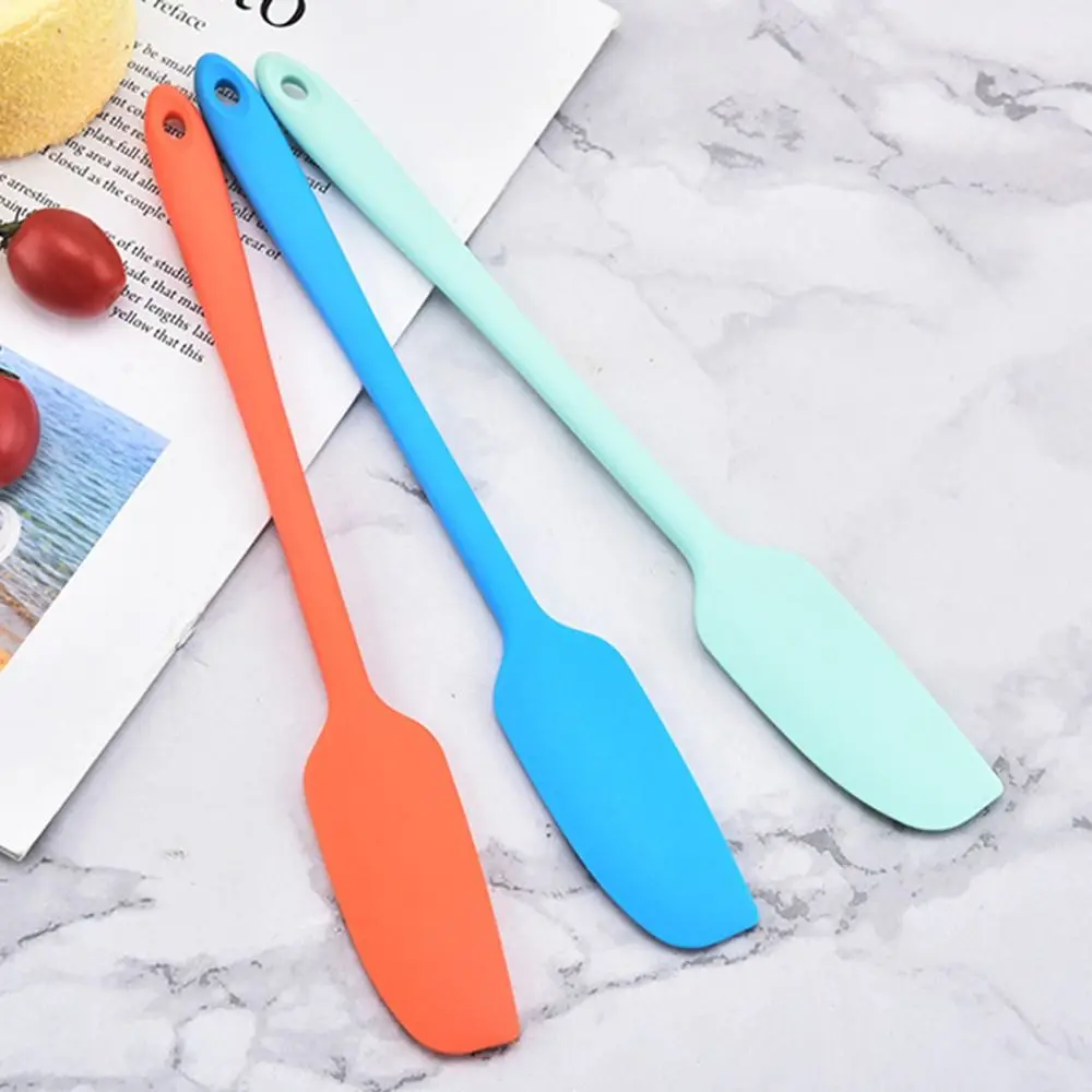 New Silicone Jam Spatula Extended Integrated Cream Spatula Non-stick Heat Resistant Mixing Spoon Kitchen Baking Tool