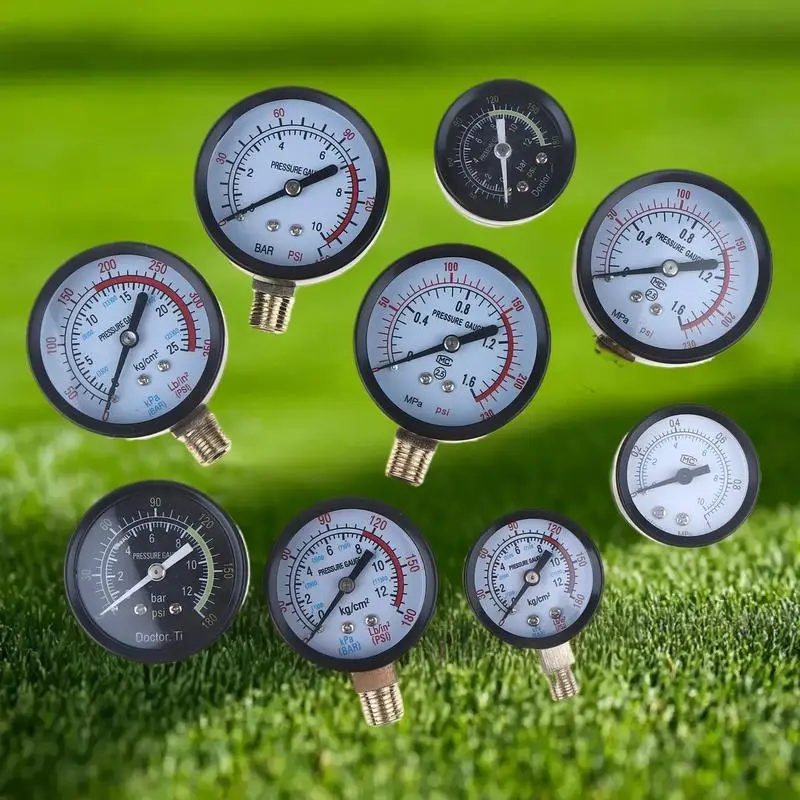 **1Pcs 0-25Bar 0-10Bar 0-12Bar Hydraulic Fluid Measuring Instrument Air Compressor Pressure Gauge DIY Accessories