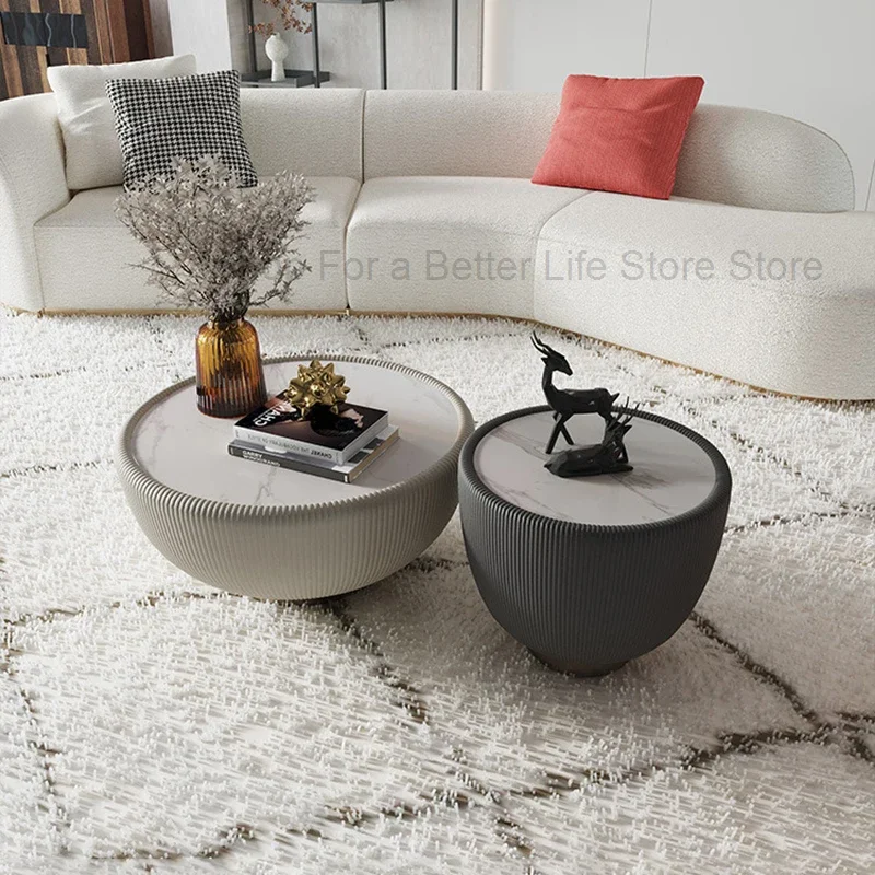 

Aesthetic Japanese Coffee Table Round Simple Unique Regale Side Table Minimalist Corner Kaffee Tische Living Room Decoration