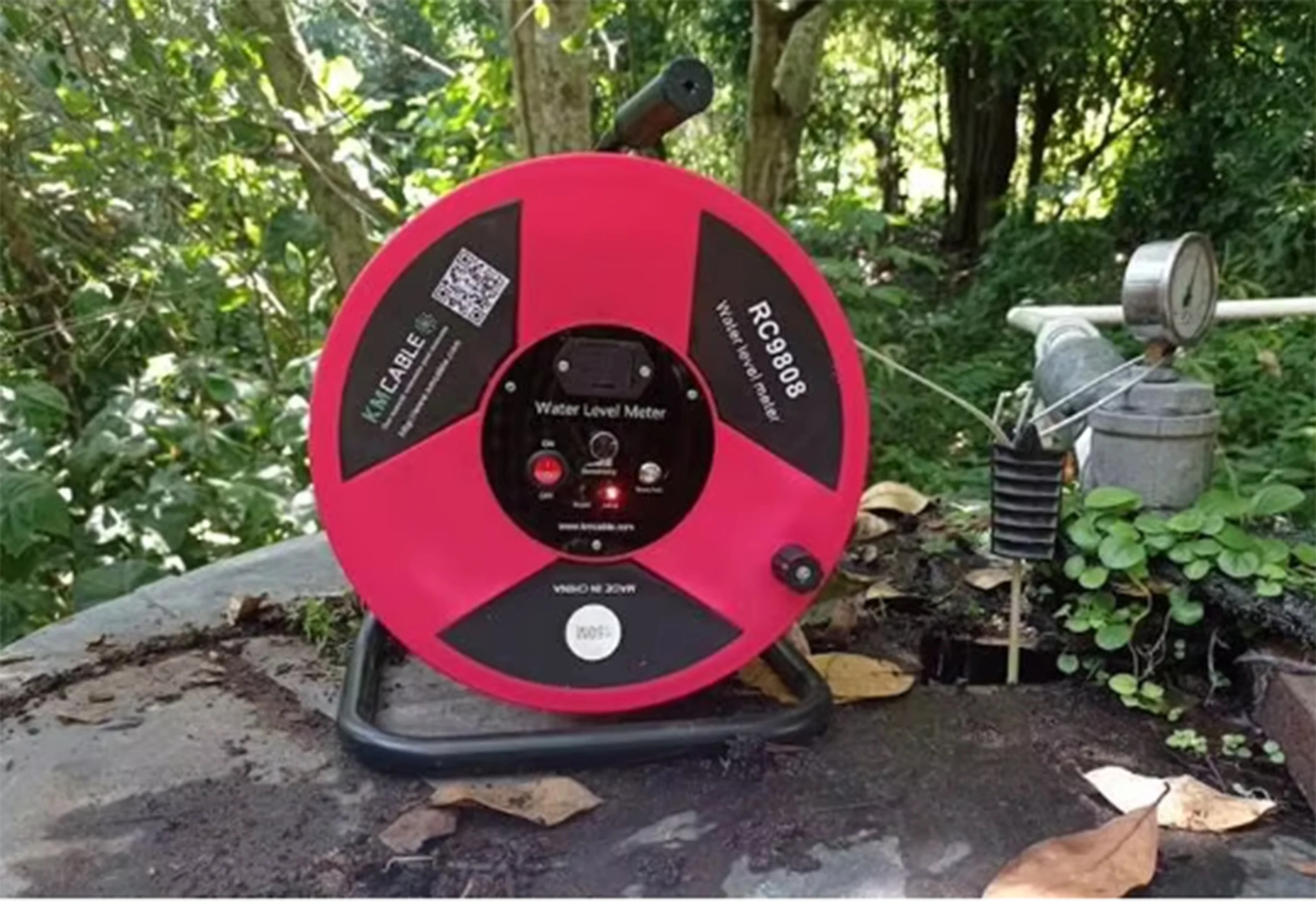 Water Level Meter Water Level Depth Gauge with Fixed Probe and Steel Tape for Water Well Measurement