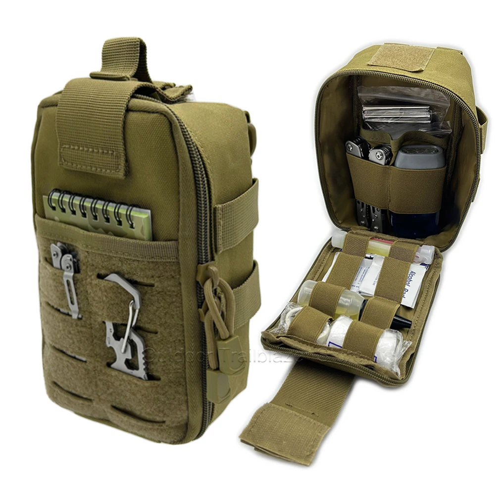 Bolsa Tática Molle Utilitária de Cintura em Nylon 600D, Bolsa Médica de Primeiros Socorros, Kit de Ferramentas EDC para Sobrevivência ao Ar Livre, Acessórios para Camping e Caça