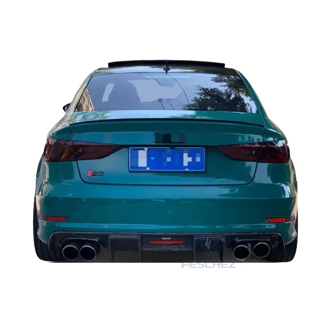 KARBEL STYLE CARBON FIBER REAR LIP DIFFUSER SPOILER FOR  S3 2014-2016 CARBON FIBER CAR BACK BUMPER