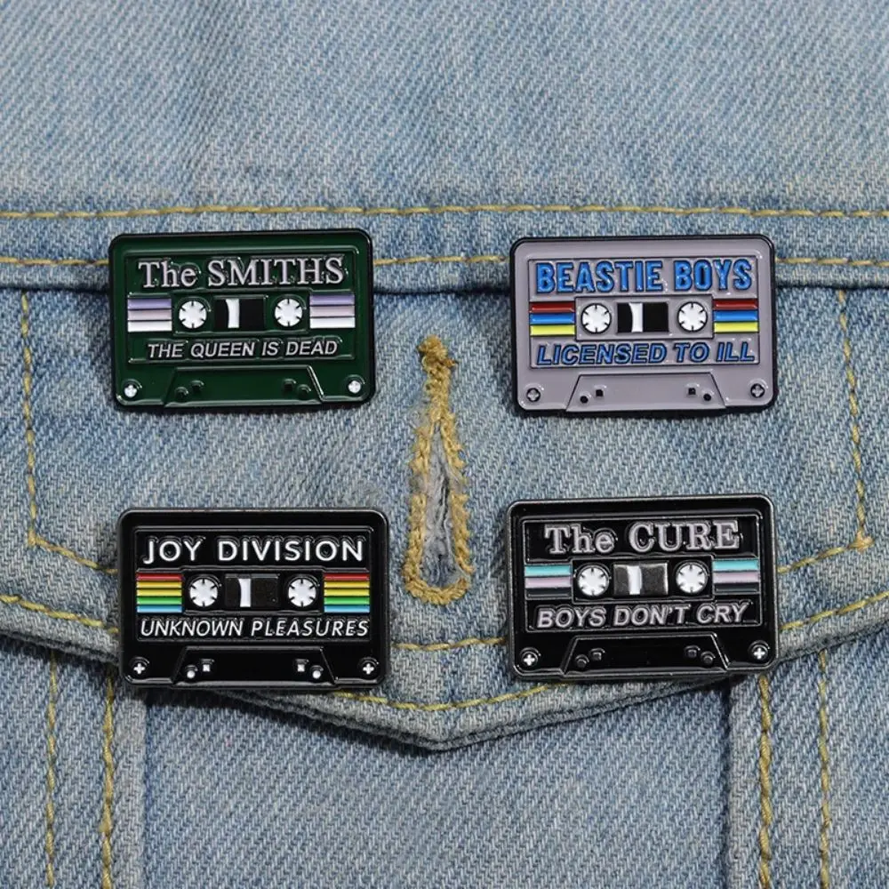 Fashion Punk Tapes CD Card Brooch Enamel Pins Badge Personality Joy Division Unknown Pleasures Music Jewelry Hat Shirt Gift