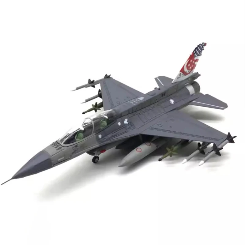 Diecast 1:72 Scale Singapore Air Force F16D F-16 fighter Alloy Finished Simulation Model Souvenir Gifts For Adult Boy