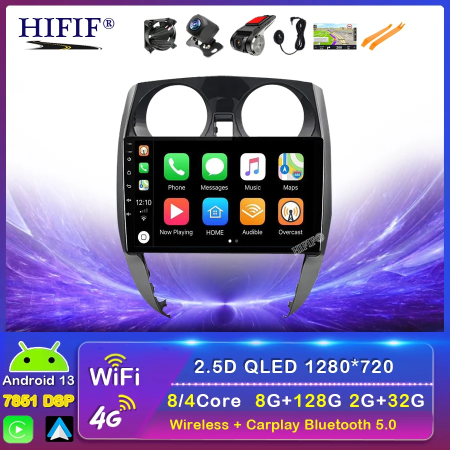 For Nissan Note 2 E12 2012 - 2021 Android 13 Car Radio 2 Din Stereo Multimedia Video Player GPS Navigation Auto Carplay