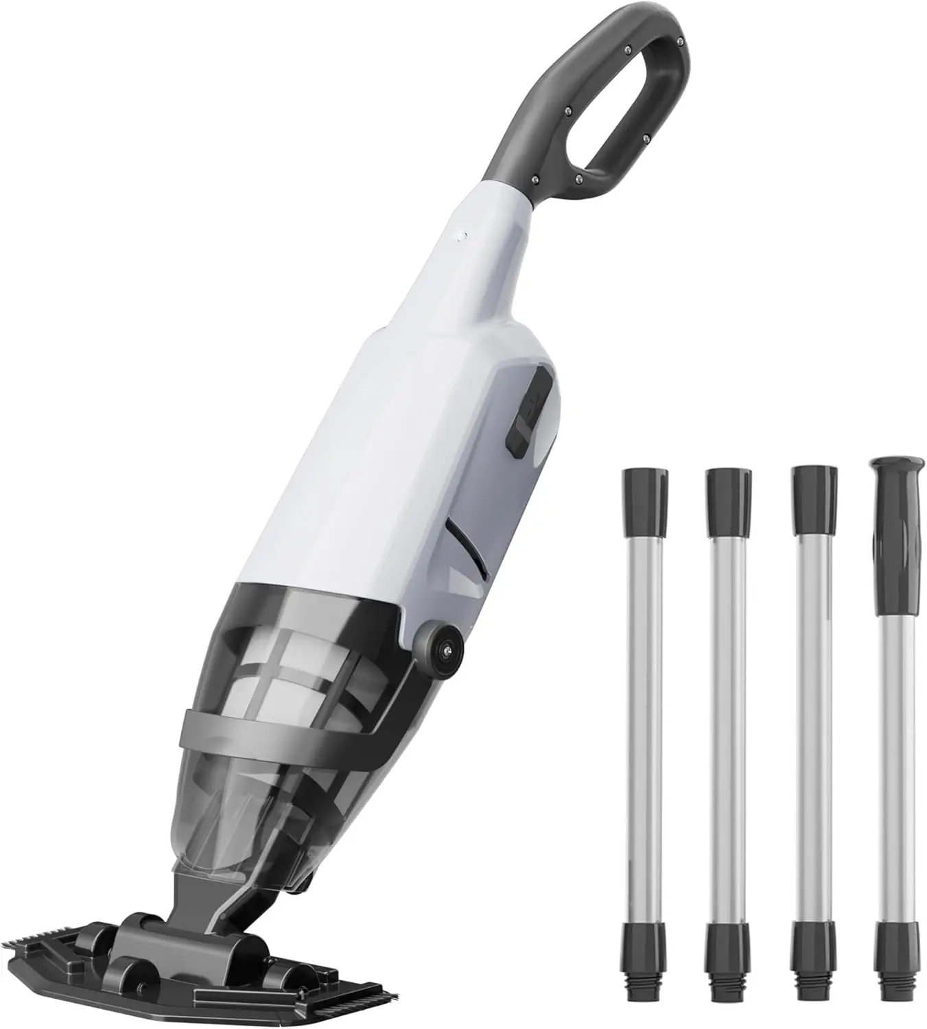 Handheld Cordless Pool Vacuum with Powerful 15 GPM Suction, Telescopic Pole for All Pool Types