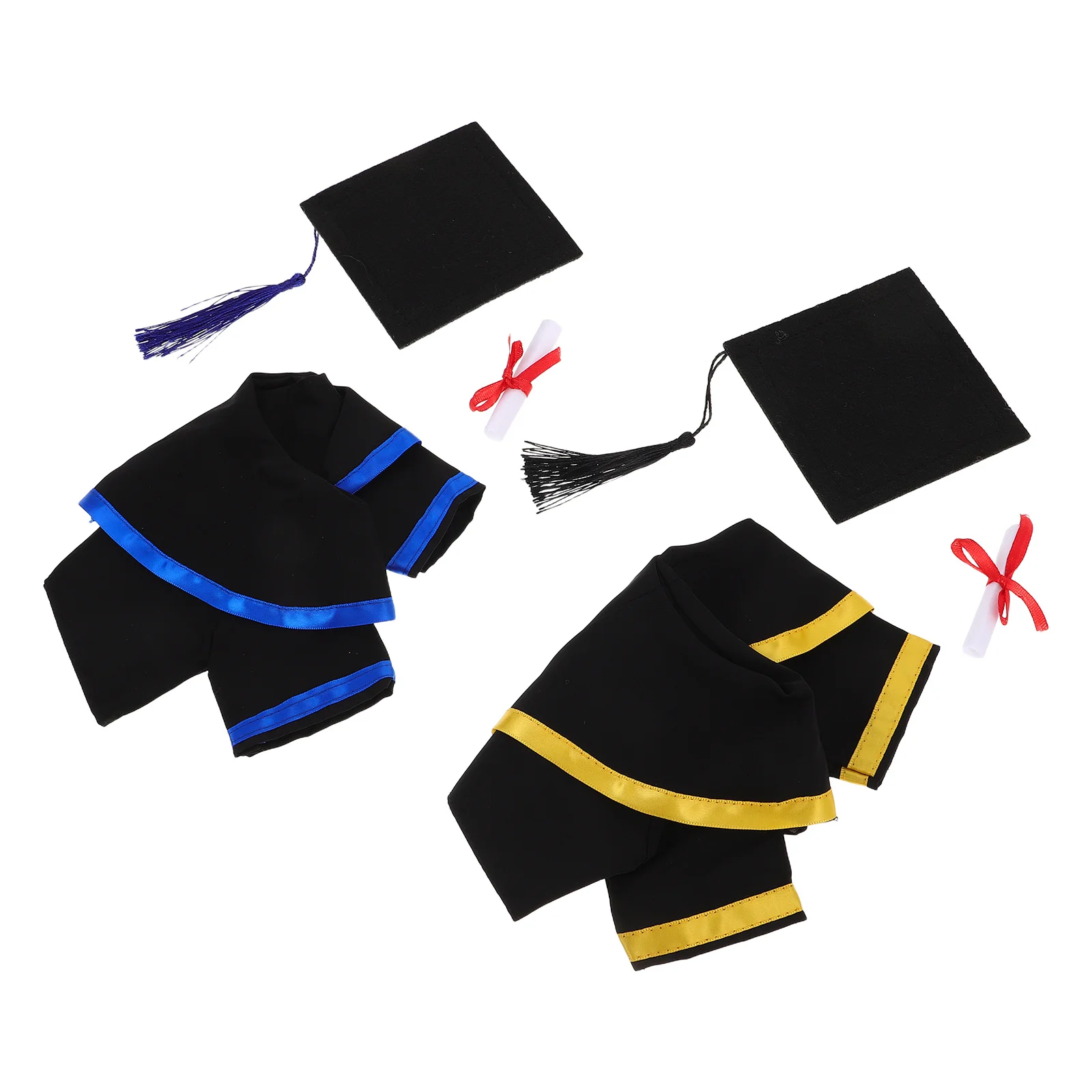 

2Sets Bear Graduation Costume Soft Fabric Adorable Design Easy to Wear Celebration Keepsake Graduation Accessories