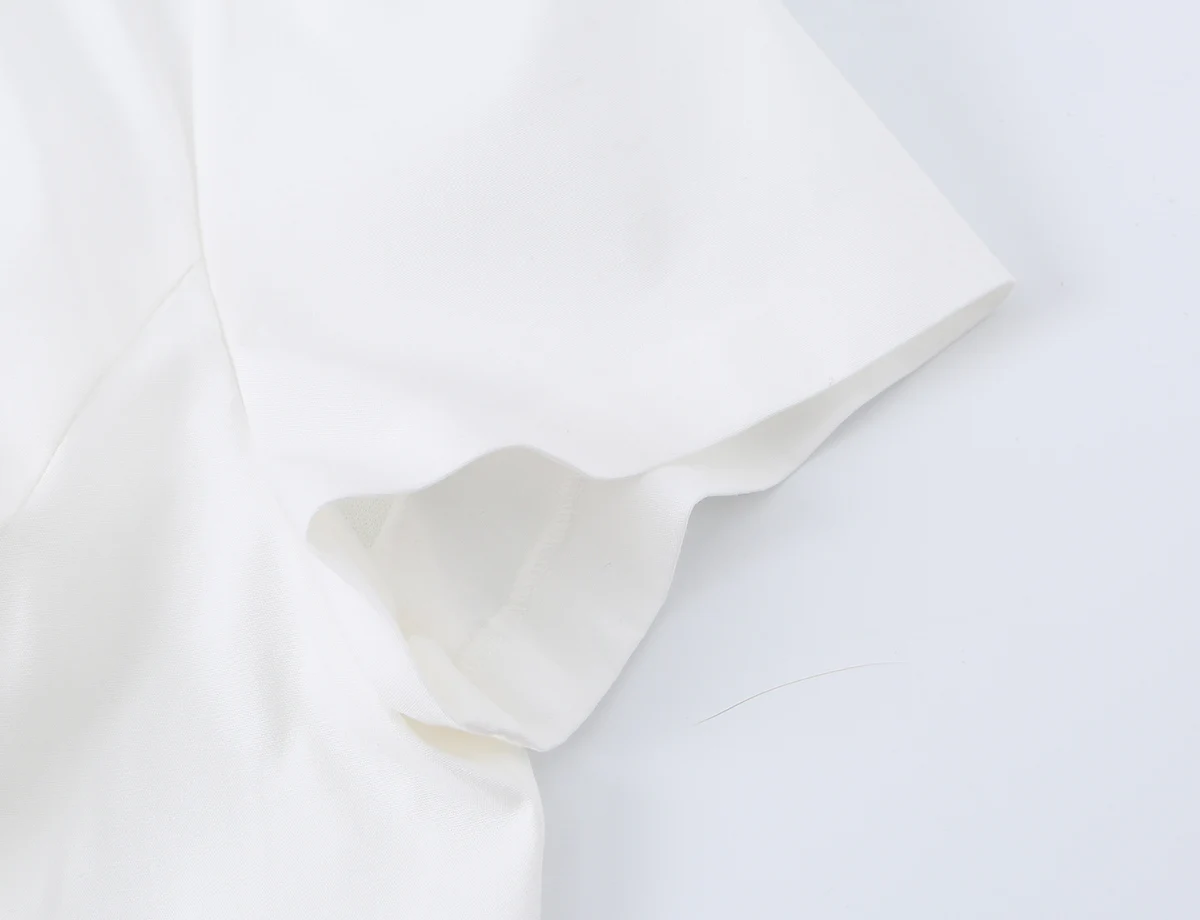 Damen Schickes Freizeit-Slim-Fit Kurzarm-Hemd KONDALA 2026 Sommer Trendiges Einreihiges Oberteil Weibliche High-Street Pendler-Hemden Top – Detail 30