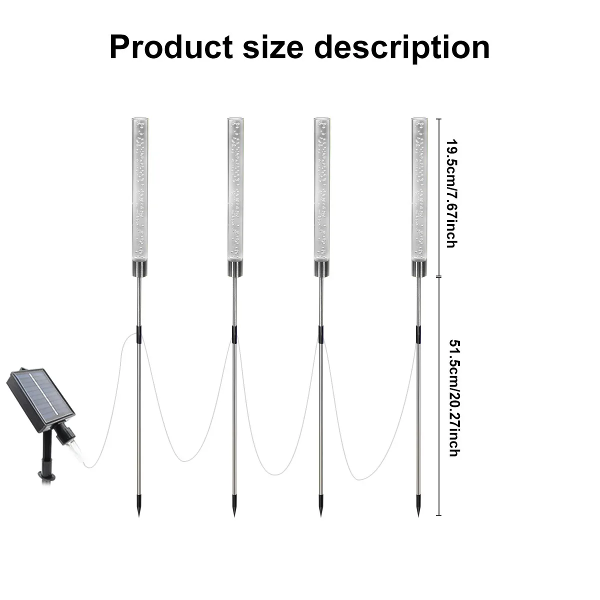 4PCS Solar Garten Lichter Dekoration Farbwechsel solar LandscapePath Lichter RGB Solar PathGarden Stake Lichter Terrasse Rasen Dekor