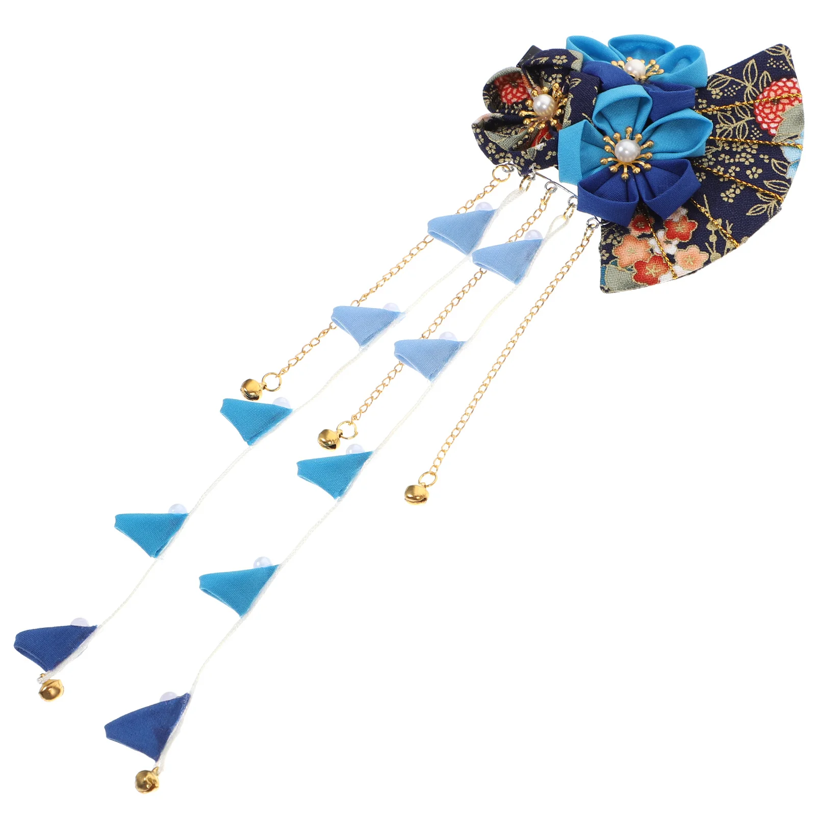 

1Pcs Japanese Style Lightweight Hairclip Blue Long Tassel Bridal Hairpin Wedding Party Hair Decoration Women Hairpin Gift