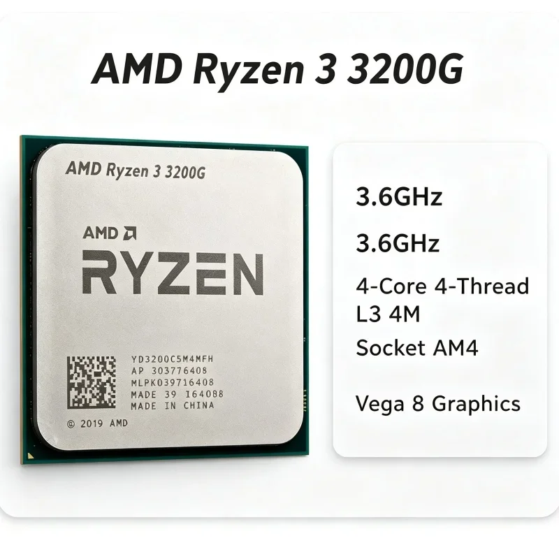 processore-cpu-amd-ryzen3-pro-3200g-socket-am4-36ghz-65w-l3-4m-4‑core-4‑thread-con-grafica-vega-8-per-computer-domestici-e-aziendali