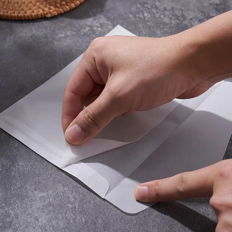50 Stück durchscheinende flache Mini-Papiertüten, durchscheinende Umschläge, Taschen zur Aufbewahrung von Fotos, Briefmarken, Ringen, Ohrringen, Schmuck, Münzen – Detail 10