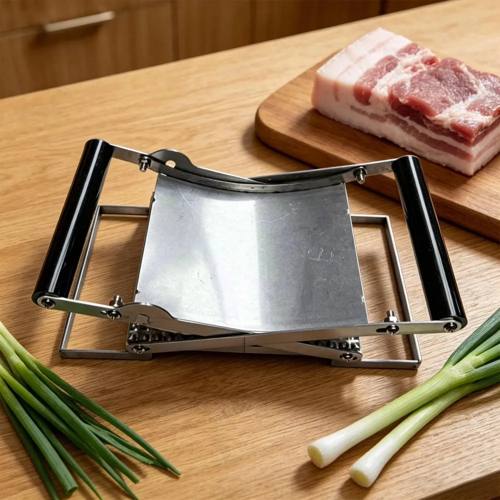 Manual Clip on Meat Tenderizer 304 Stainless Steel Non-slip Handle Meat Tenderize Tool Effort-saving Meat Presser Restaurant