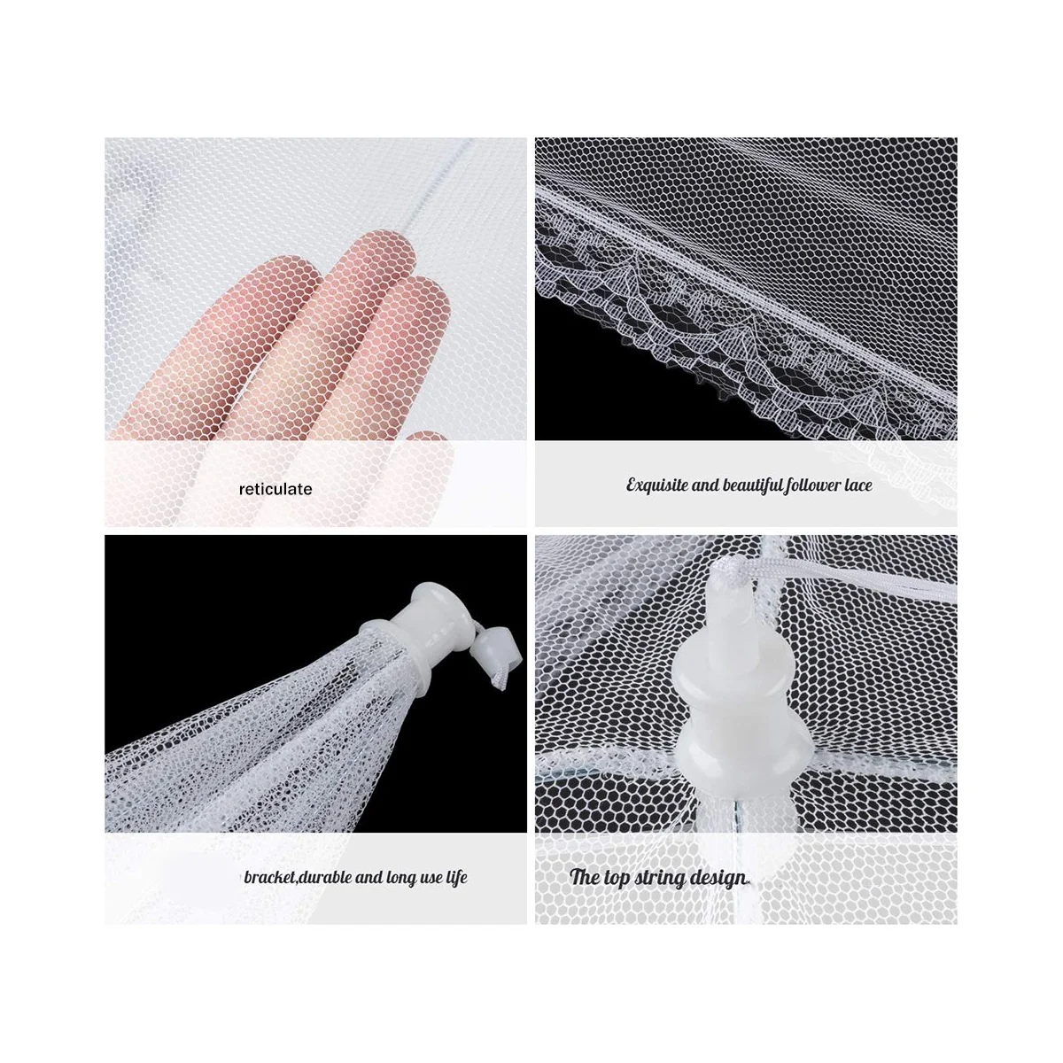 Сетчатая пищевая накидка, многоразовая Складная сетка для хранения продуктов, 14 дюймов, 16 дюймов, 17 дюймов, 4 упаковки